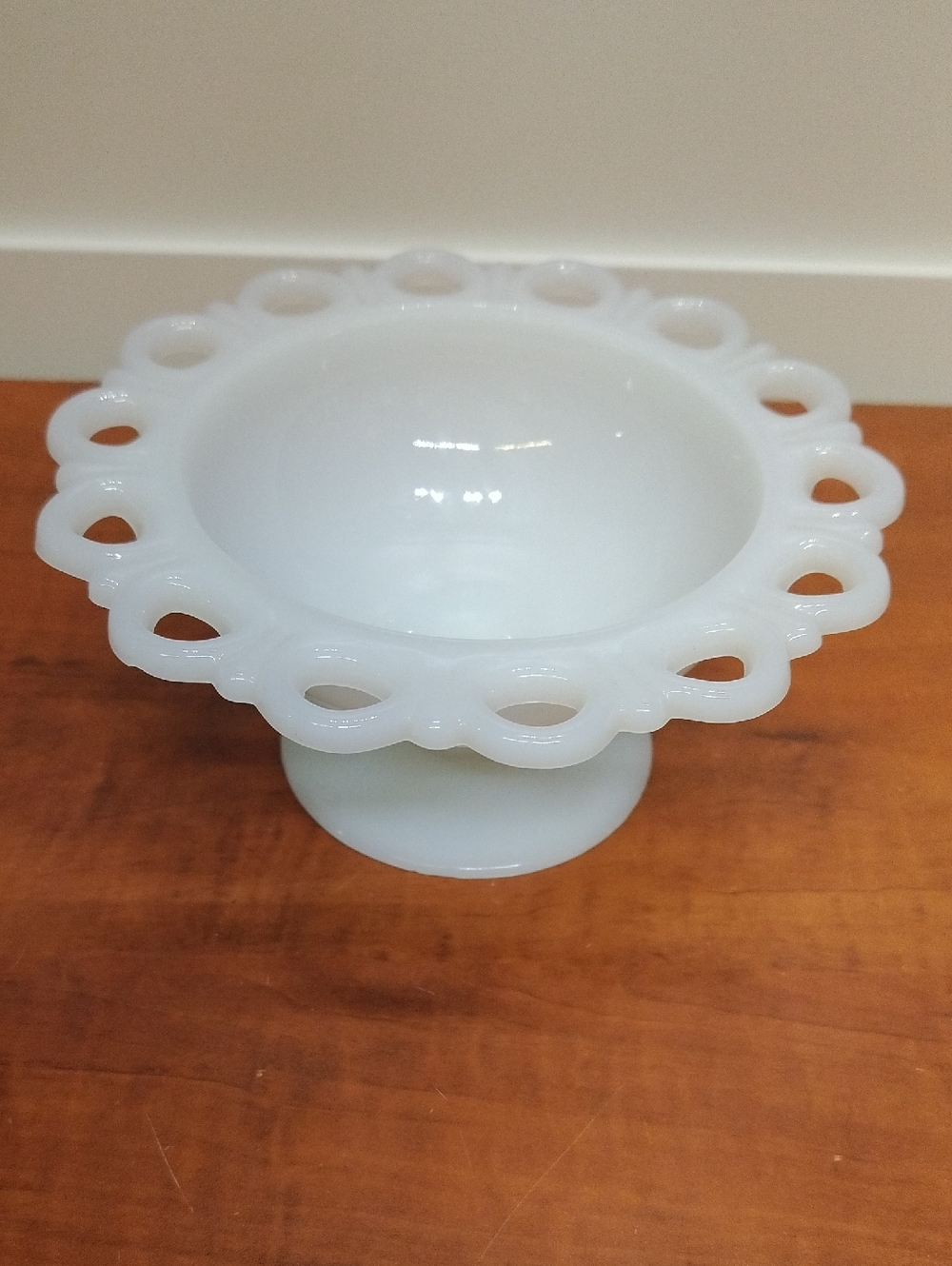 Vintage Anchor Hocking "Lace Edge" / "Old Colony" Pedestal Candy Dish Compote